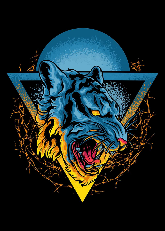 Tiger roaring