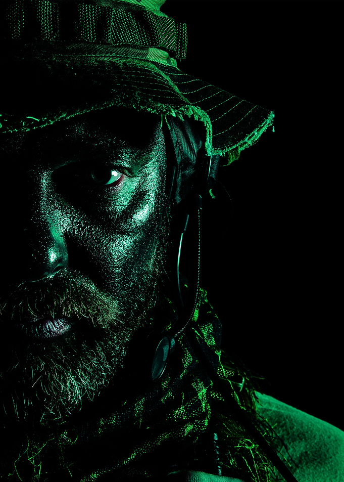 Jungle warfare closeup