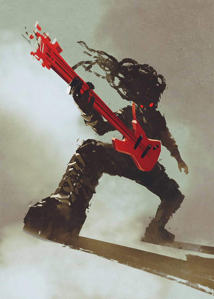 Rocker guitarist