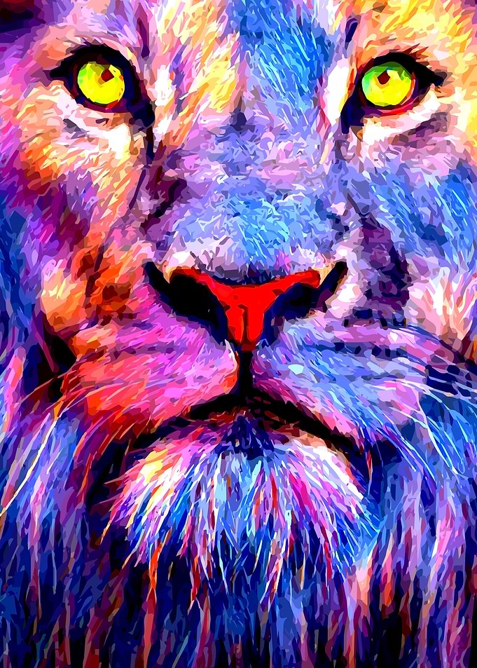 colorful animal art