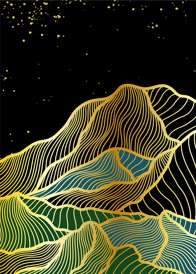 Gold mountain wallpaper