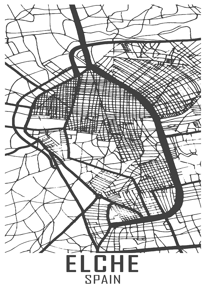 Elche Spain City Map