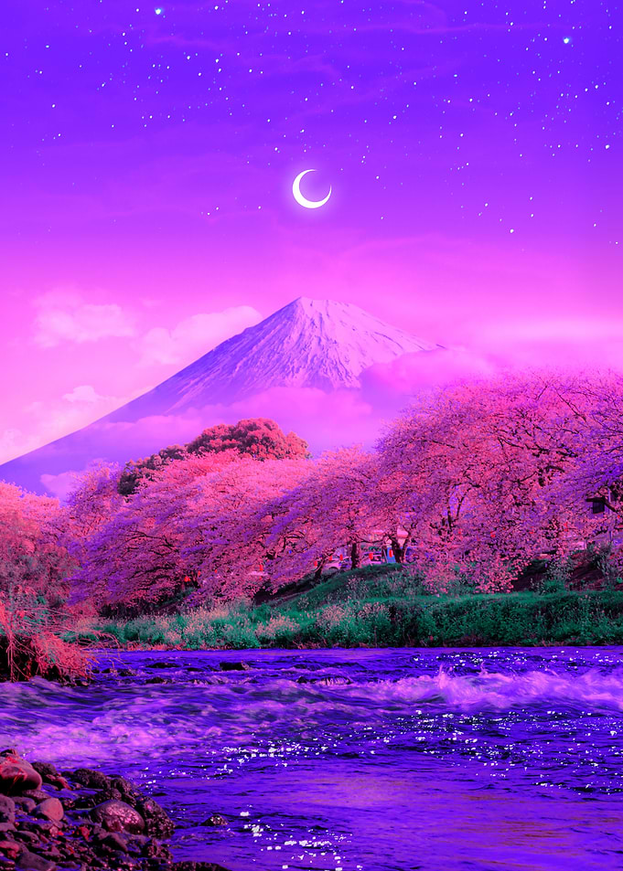 cloudy mountain Fuji