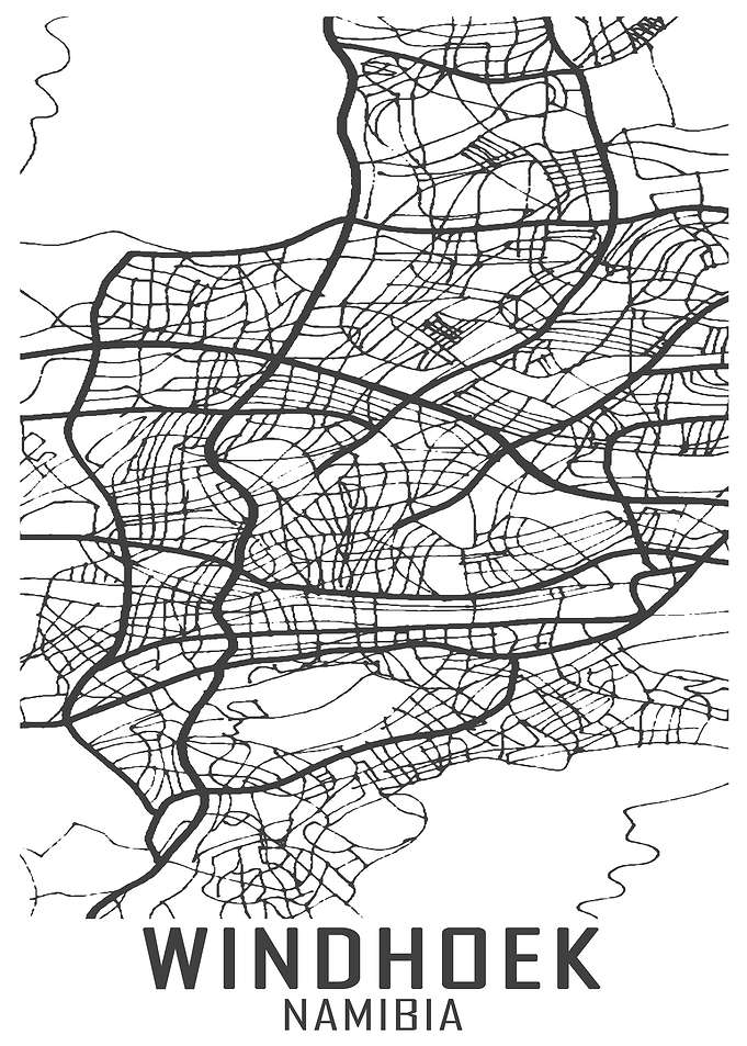 Windhoek Namibia City Map