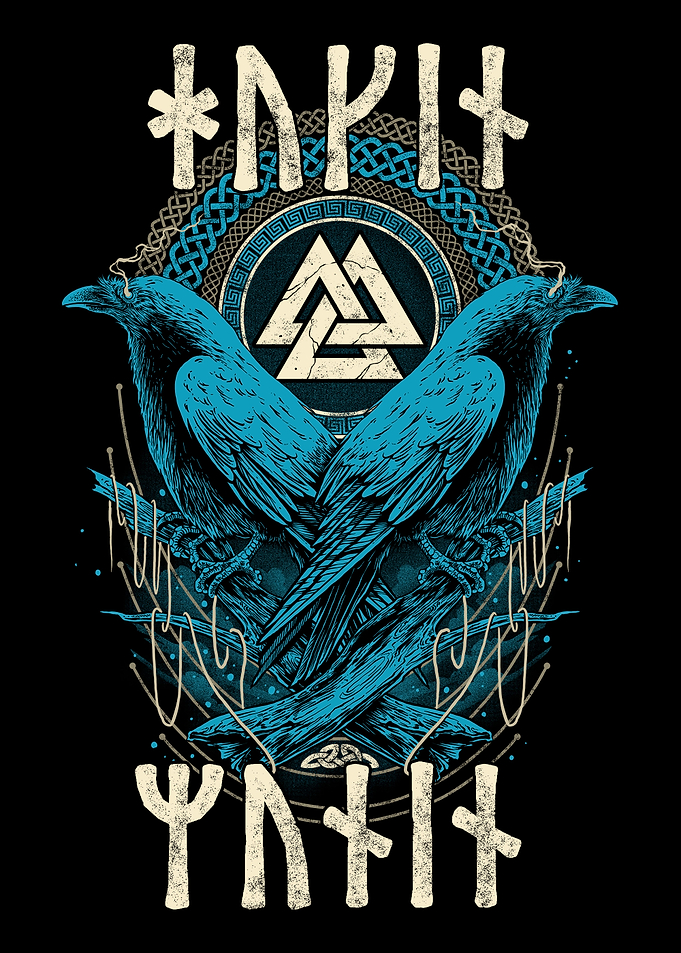 Viking Odin Raven Runes