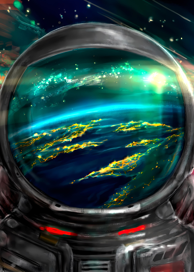 Astronaut Helmet Mirror