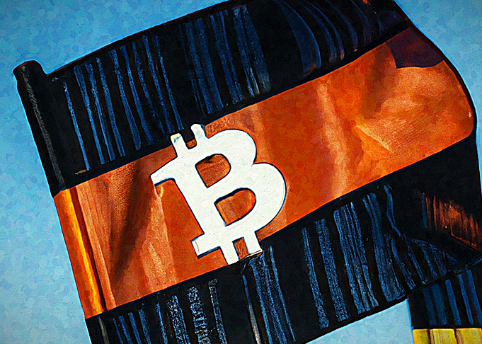 Flag bitcoin logo 3