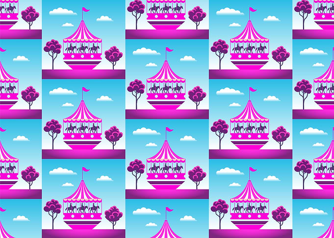 Pink circus ornament