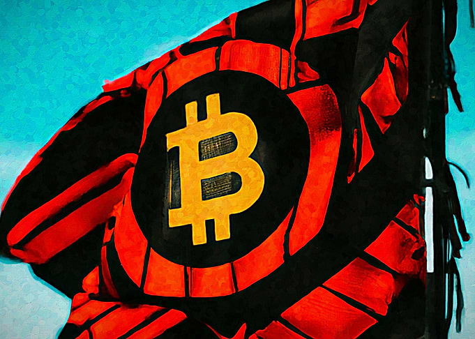 Flag bitcoin logo 4