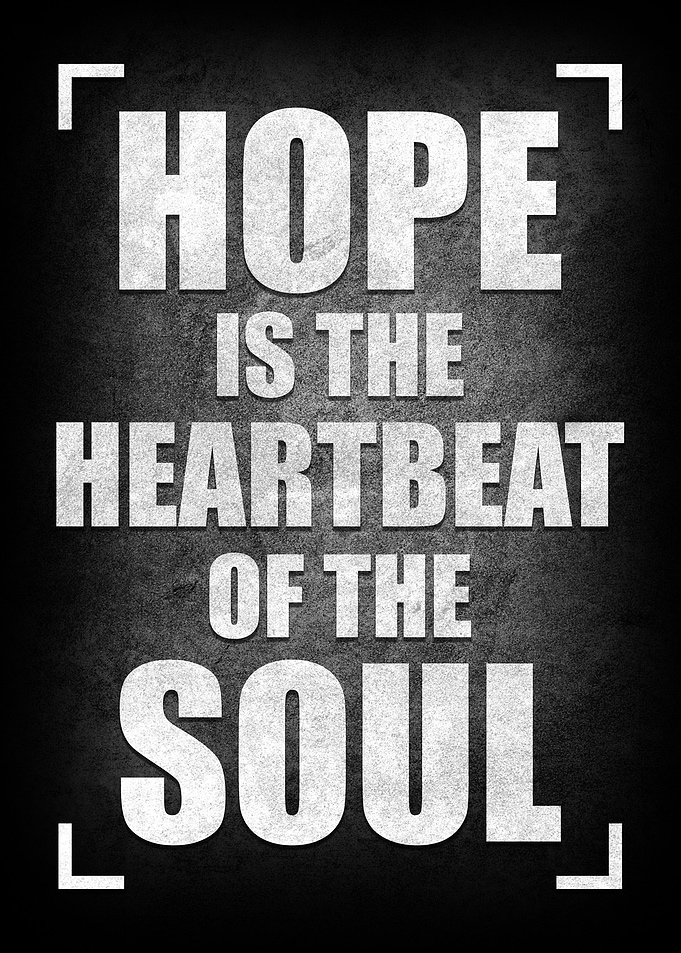 Hope typography poster