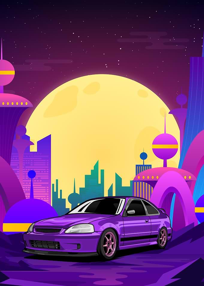 Synthwave Racing Car