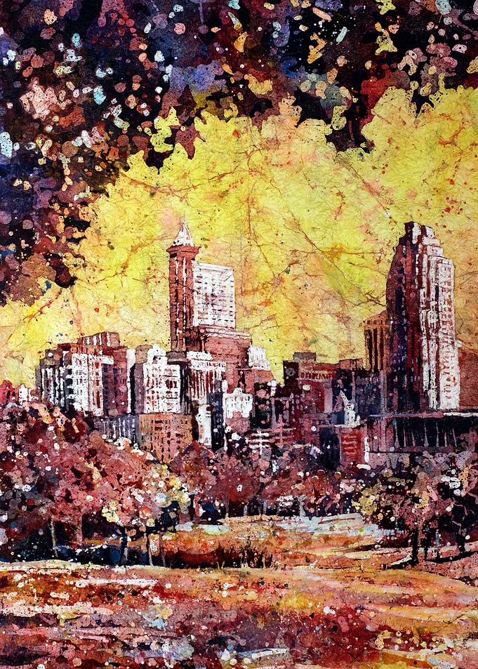 Raleigh Skyline Art NC