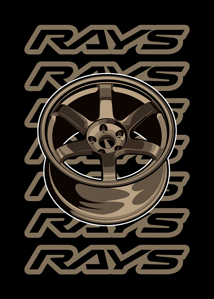 Rays TE37 Wheel Racing Car