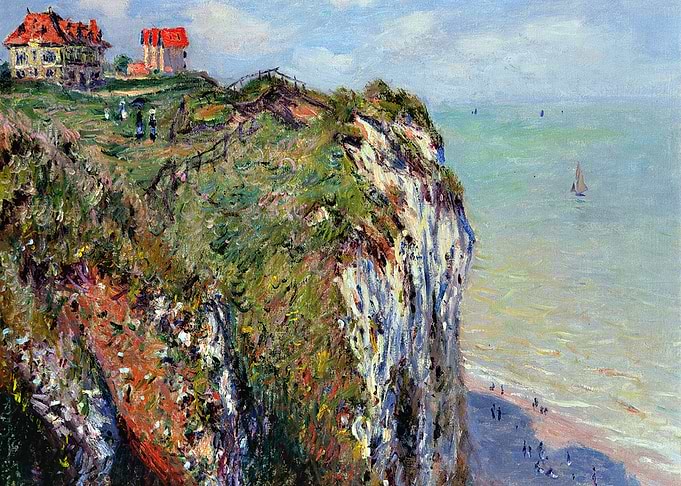cliff at dieppe by Monet