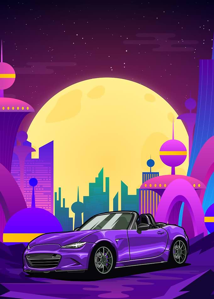 Synthwave Racing Car