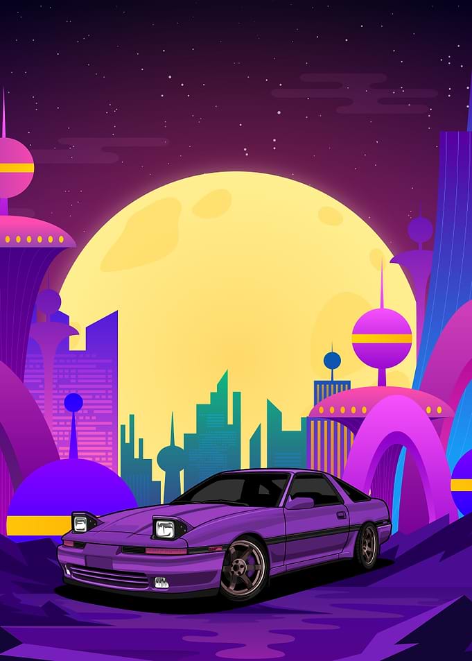 Synthwave Racing Car