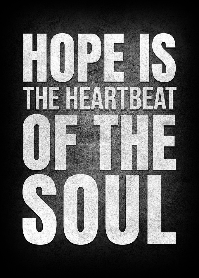 Hope typography poster
