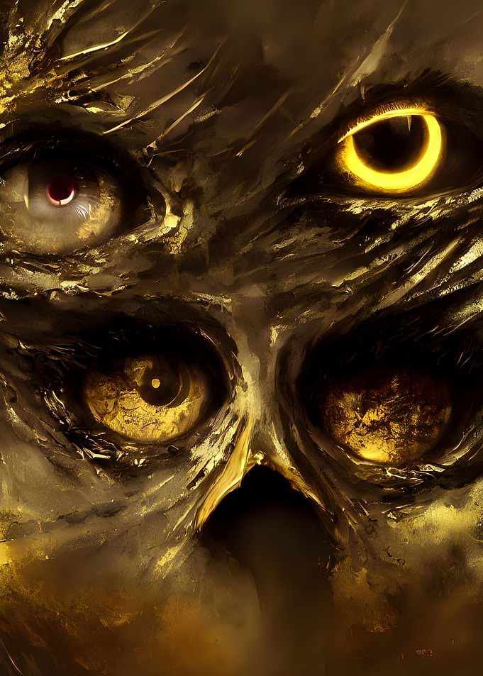 Golden demonic eyes