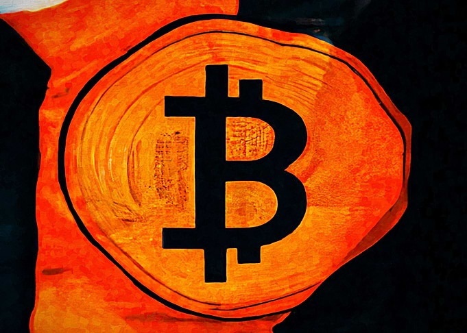 Flag bitcoin logo 2