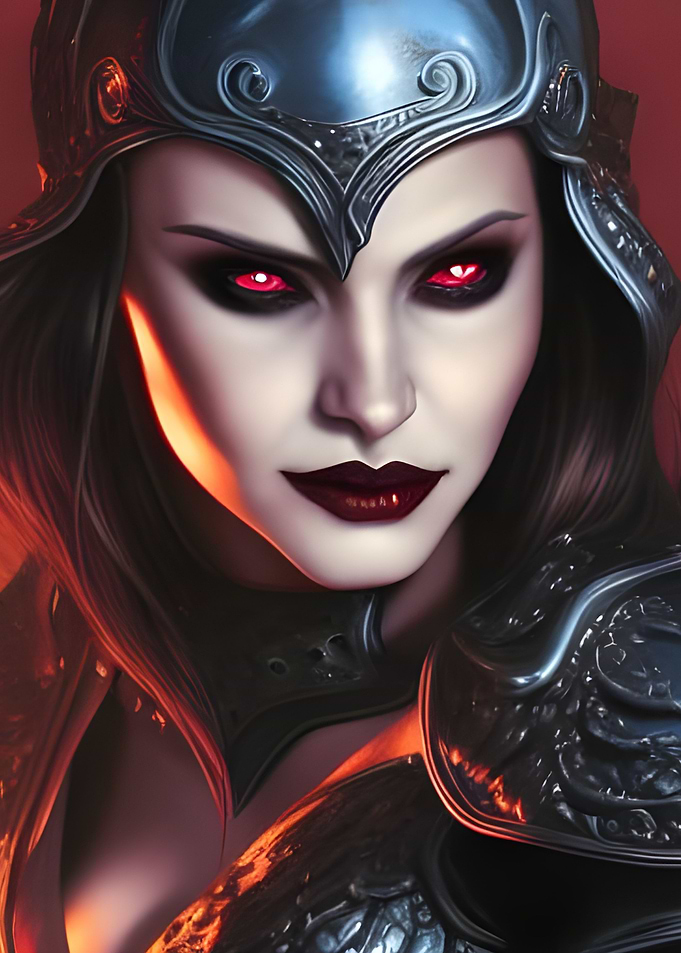 Vampire with red eyes