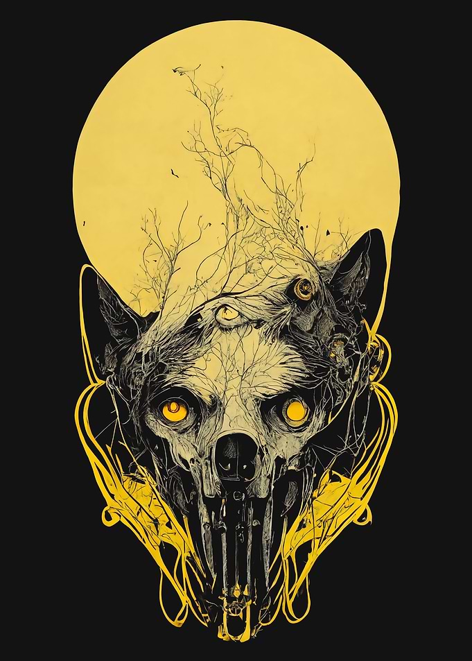 Cyber Wolf and Moonlight