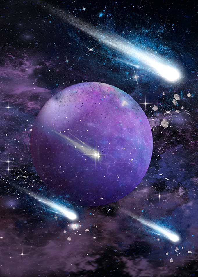 Purple Planet in Space