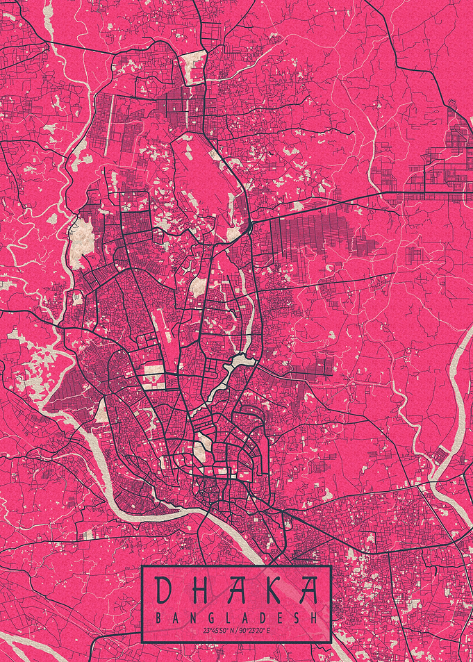 Dhaka City Map Blossom