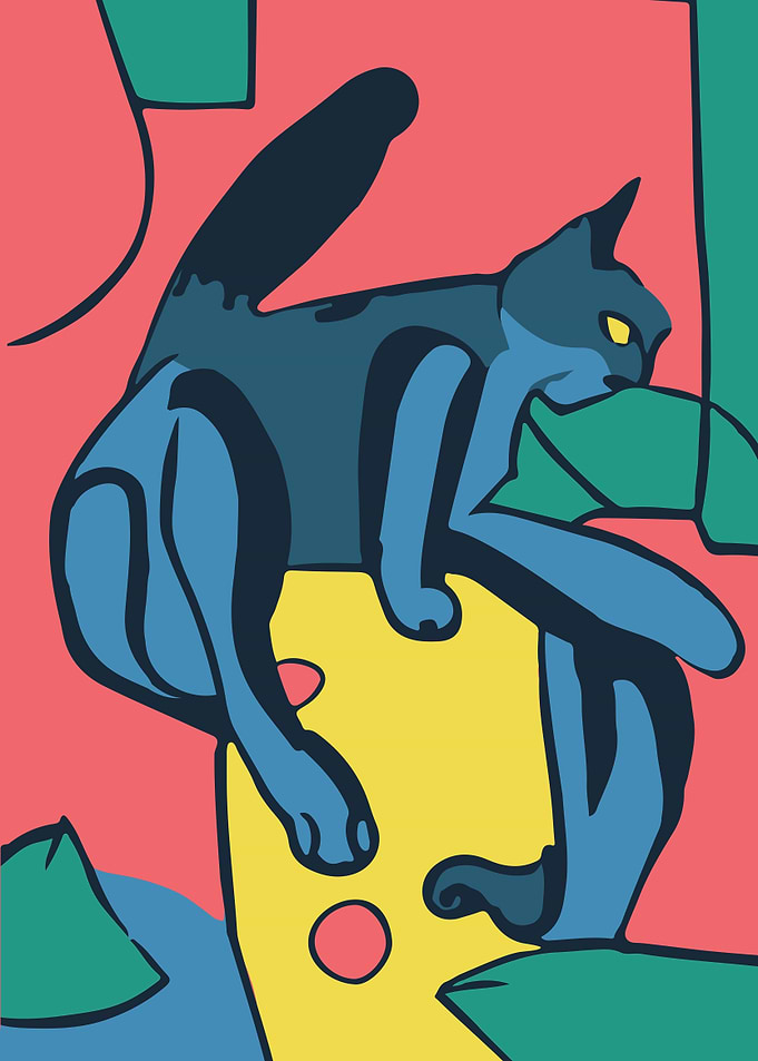 Cheddar the Cat Poster