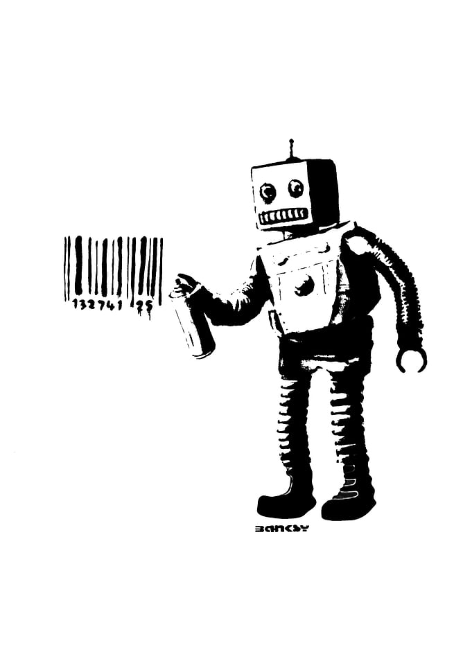 Banksy Robot Barcode