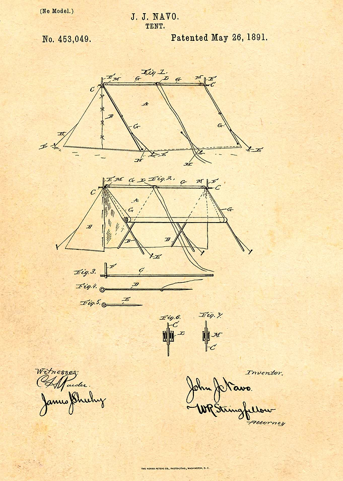 Retro Camping Tent Patent