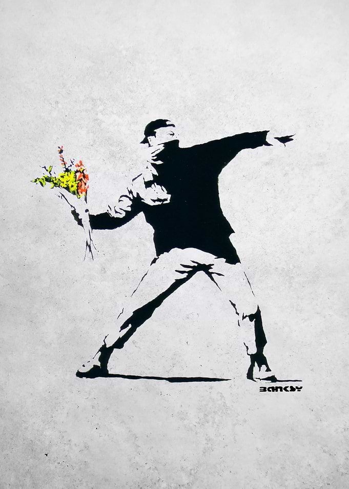 Banksy Flower Thrower
