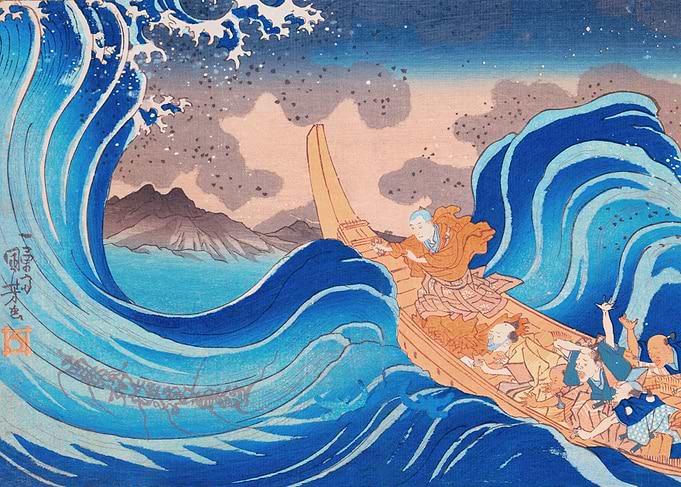 Monk Calming The Sea