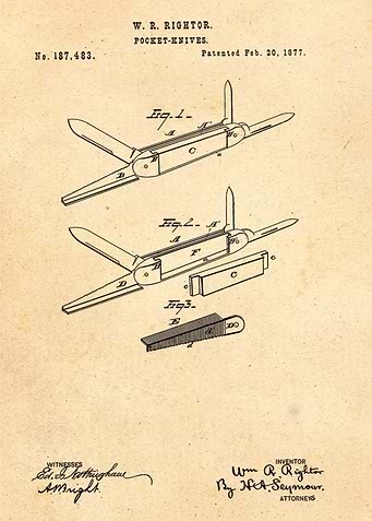 Retro Pocket Knife Patent