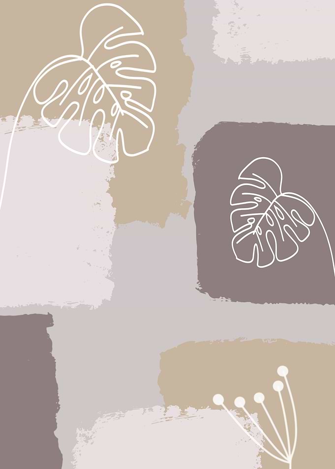 Monstera leaves wall decor