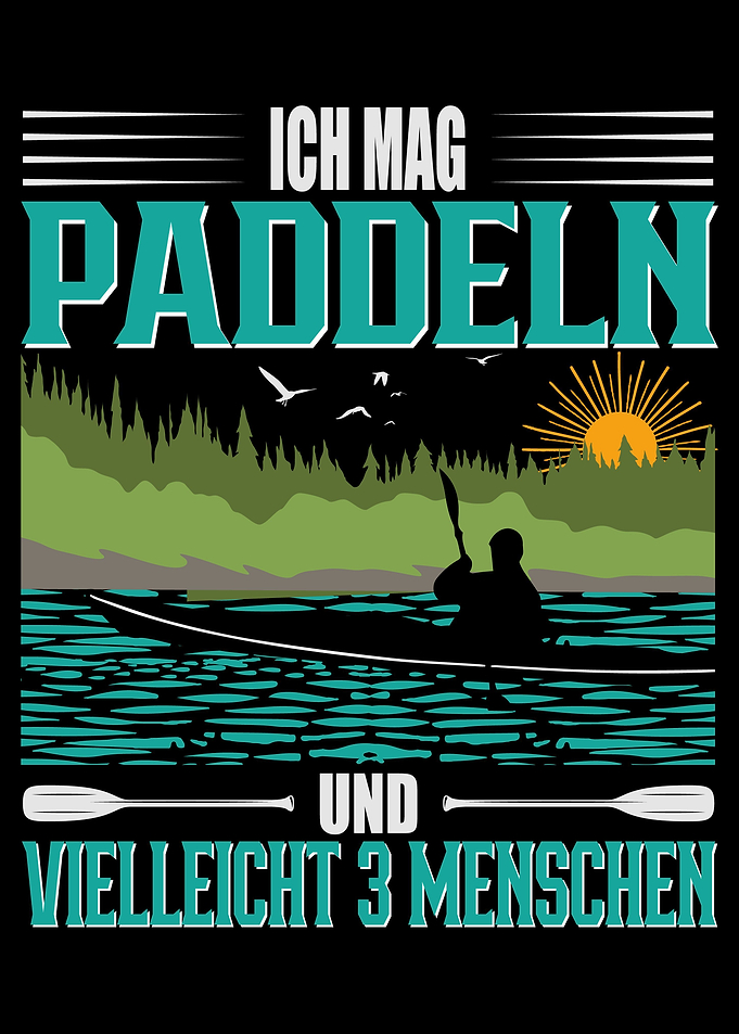 Kanu Kajak Ich mag Paddeln