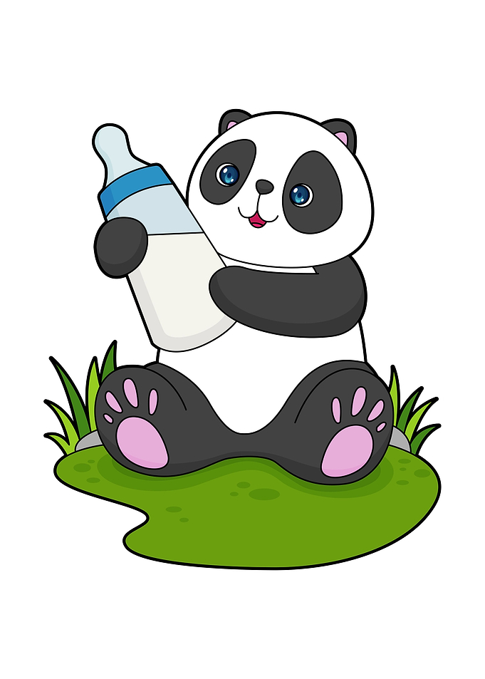 Panda Milk bottle