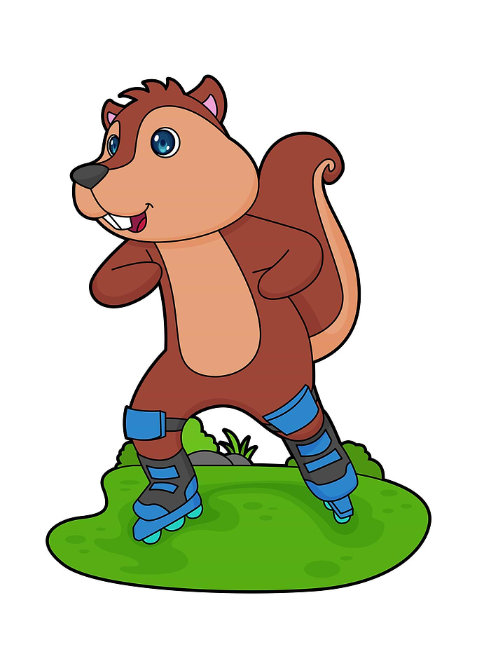 Squirrel Inline skating