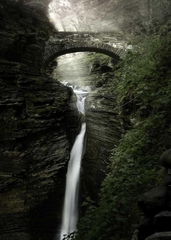 Waterfalls and Rock Bridge