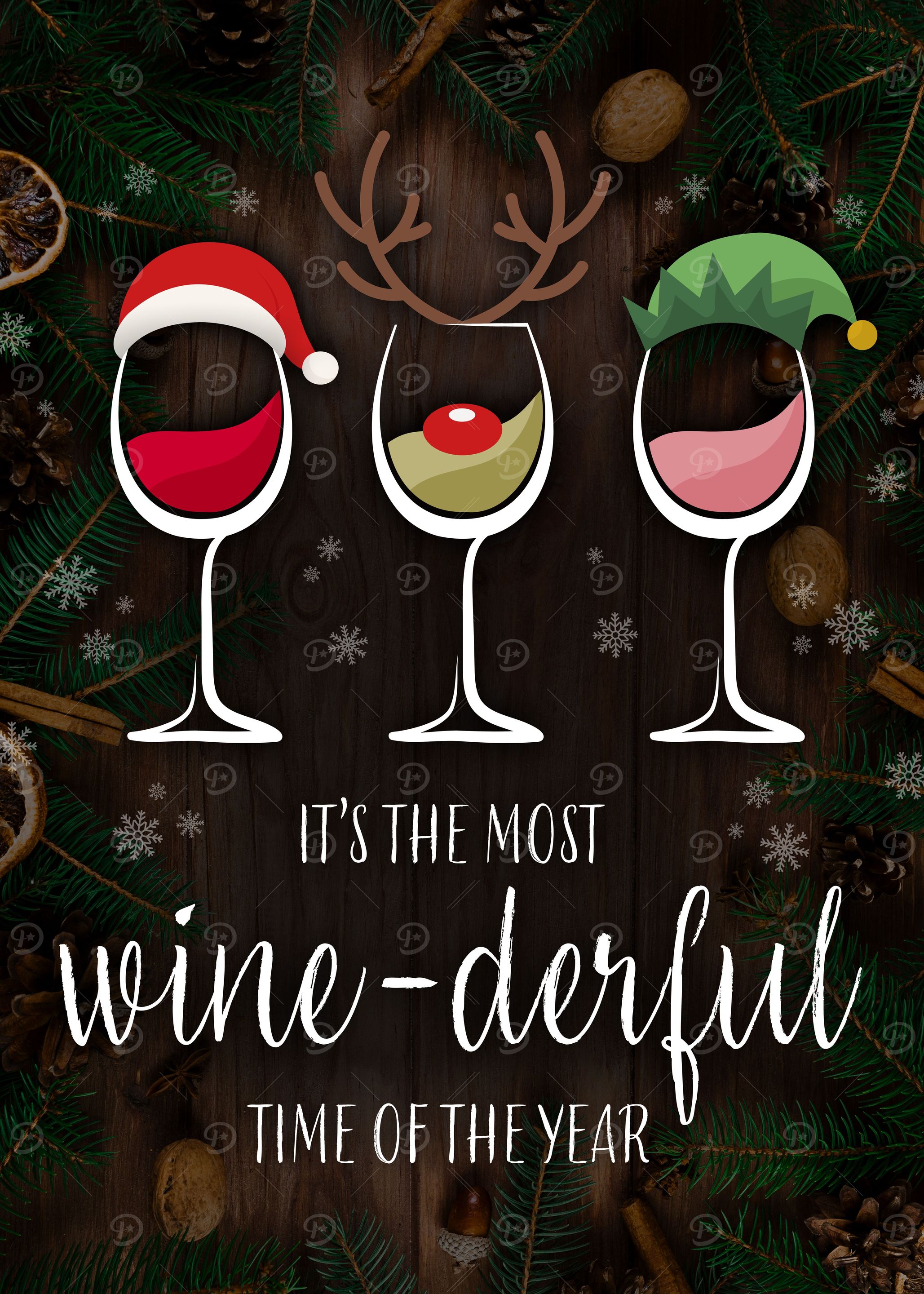 Funny Christmas Wine Glass