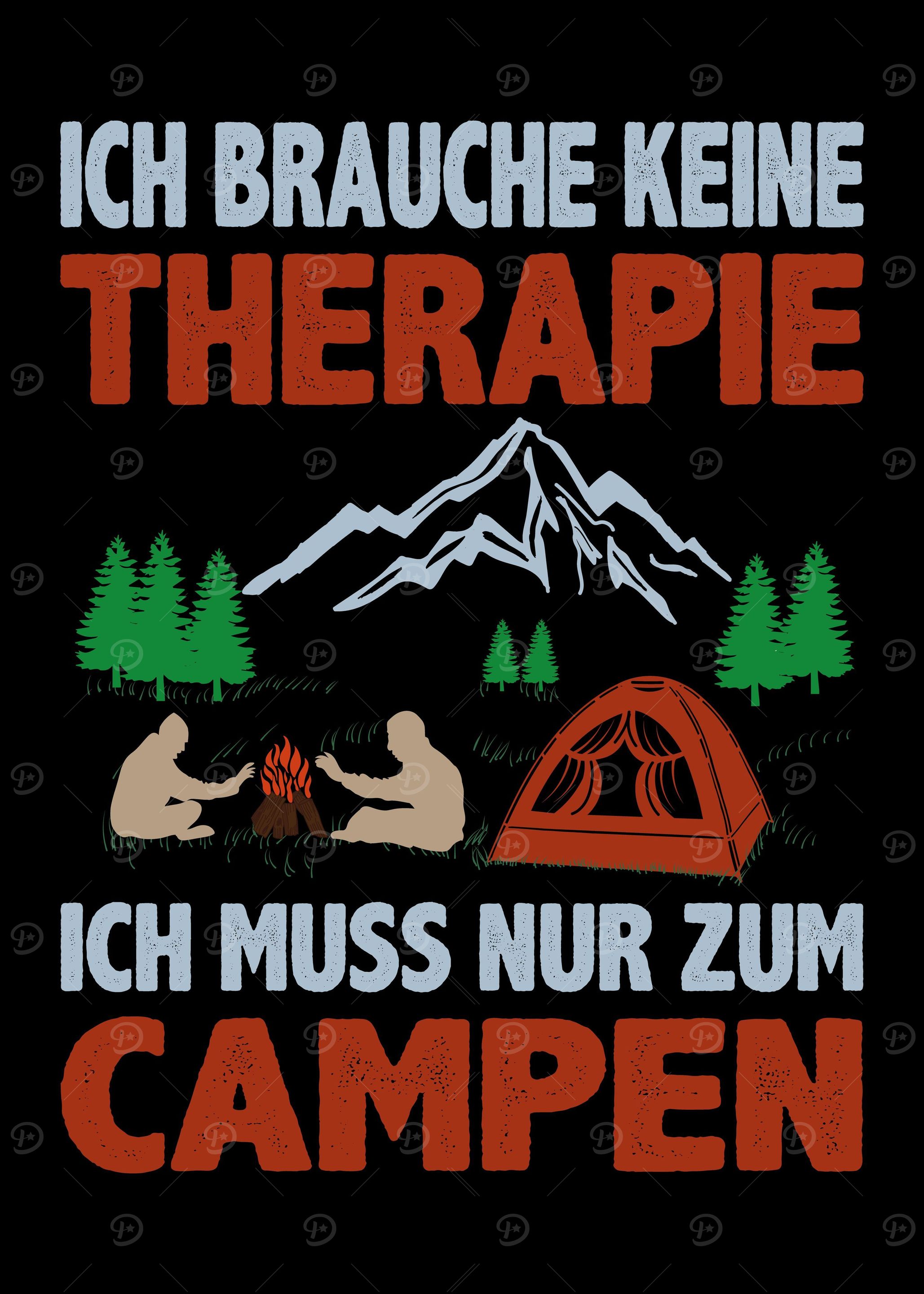 Camping Spruch Keine