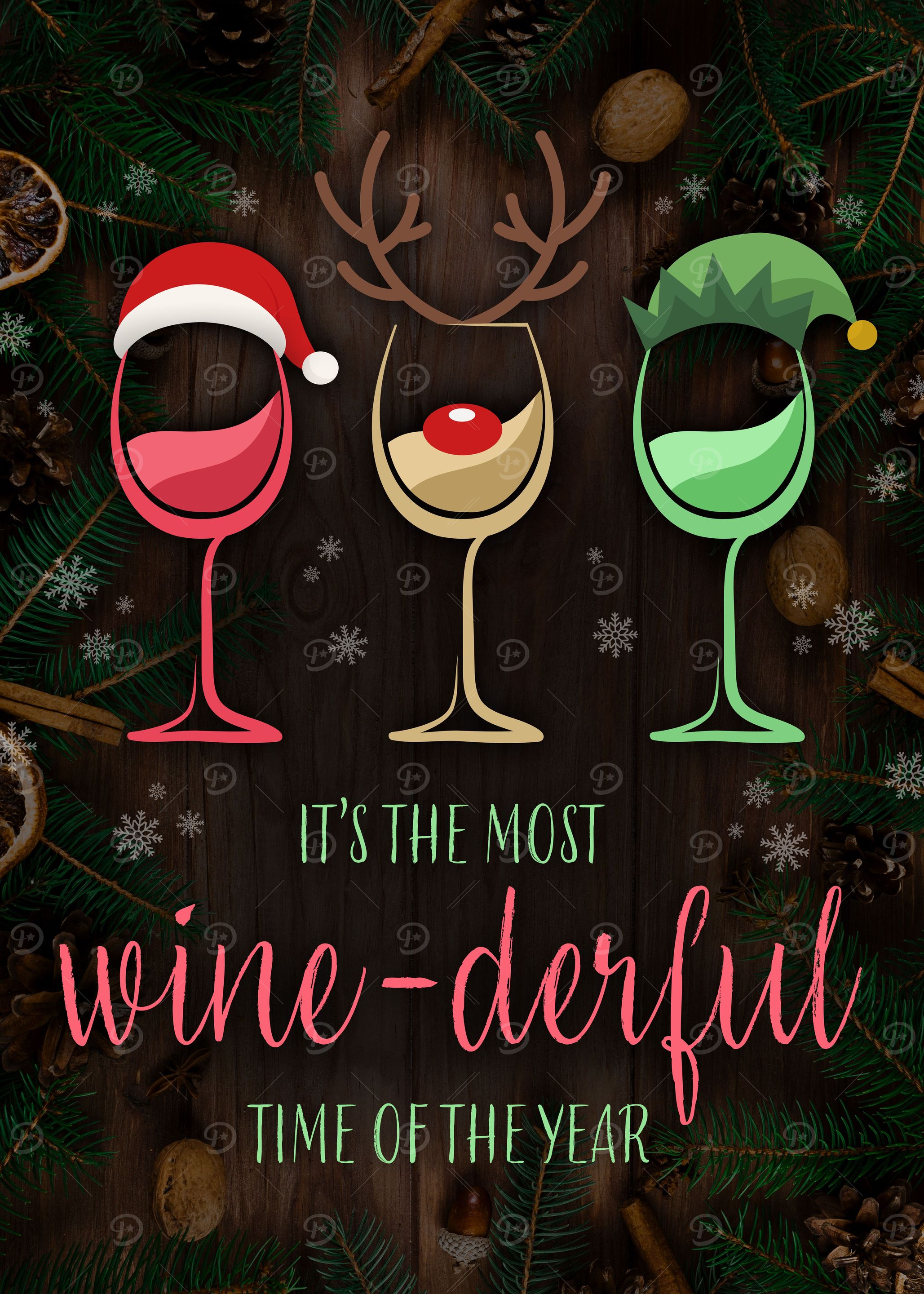 Funny Christmas Wine Glass