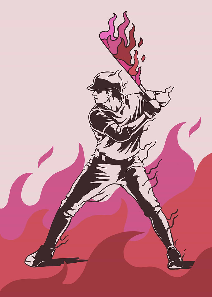 on fire