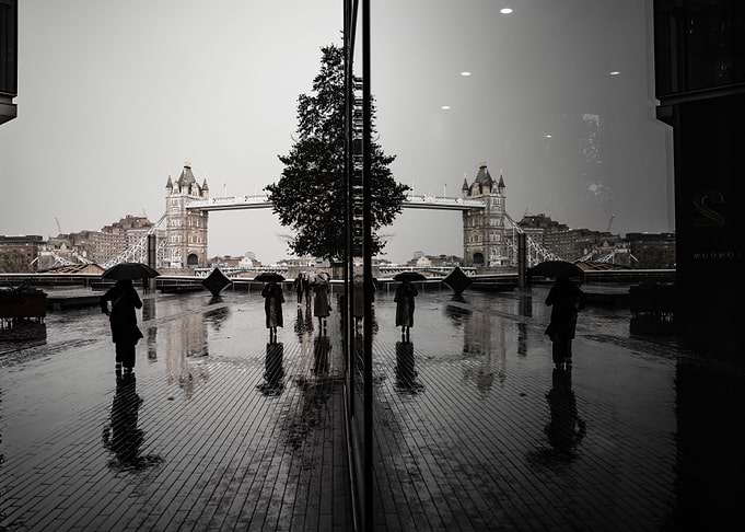 tower bridge reflection