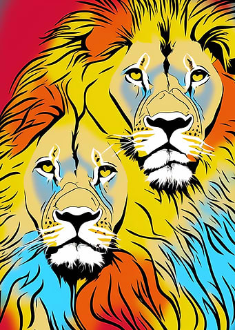 African lion brothers