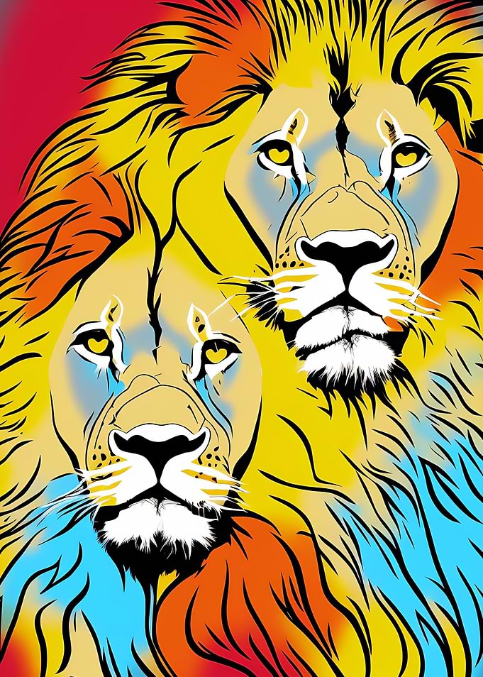 African lion brothers