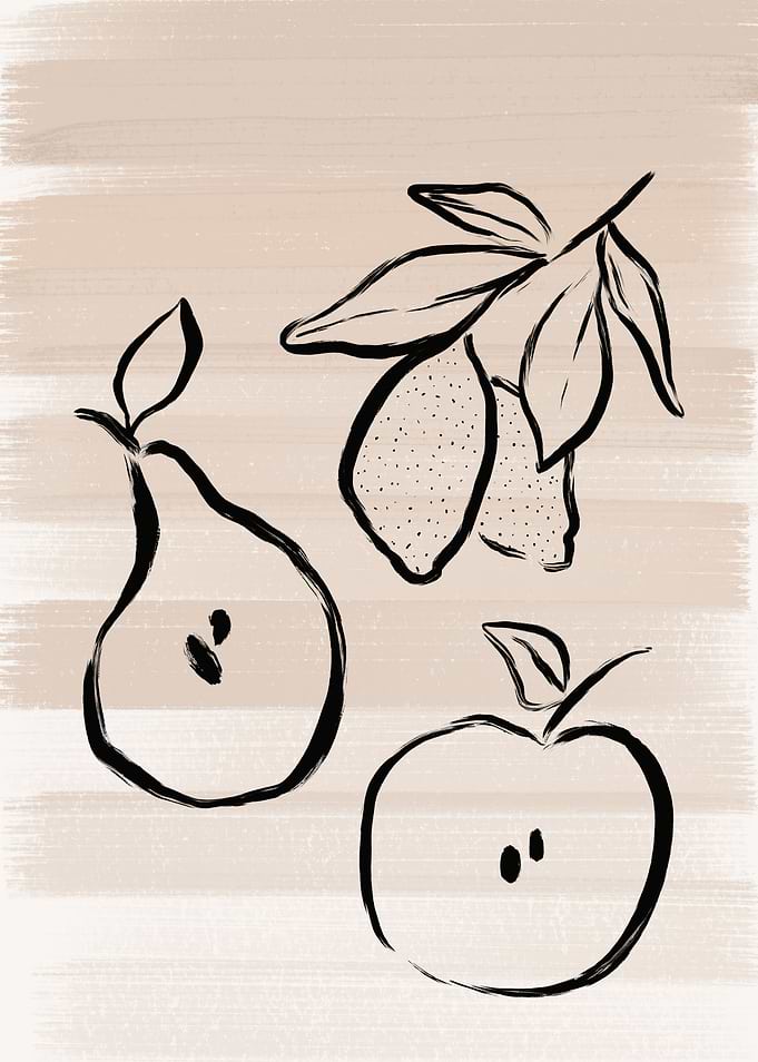 Fruits Pear Apple Lemon