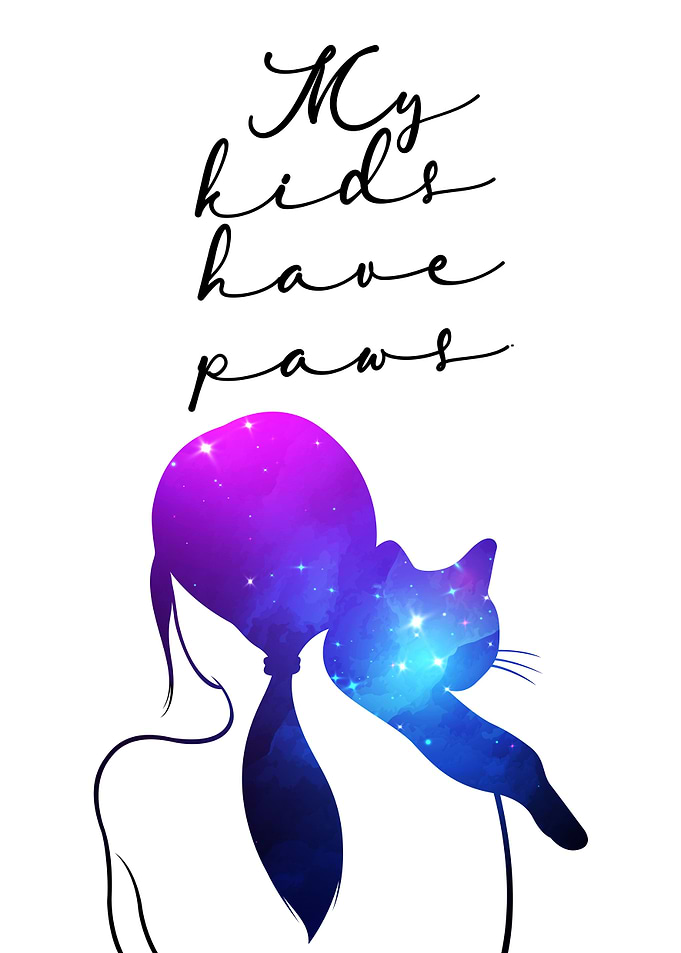 Minimalist Cat Mom Art