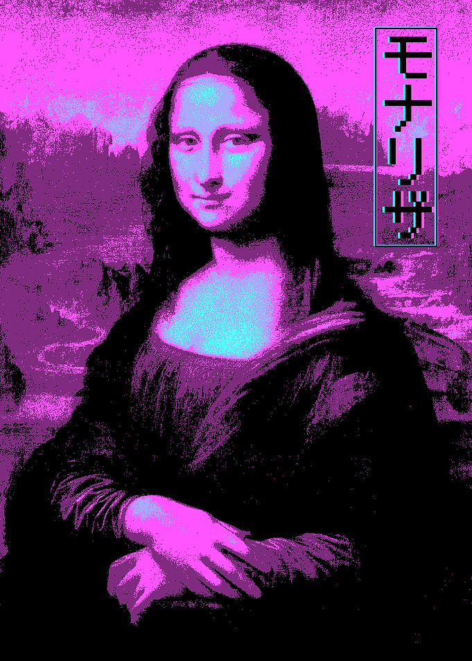 Mona Lisa Retro Vaporwave