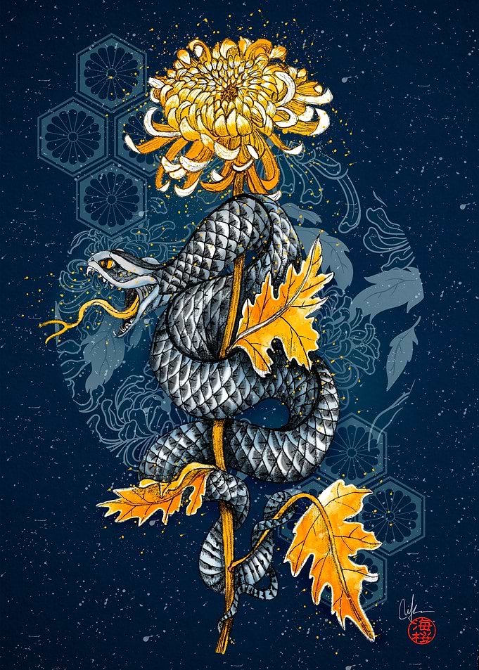 Golden chrysanthemum