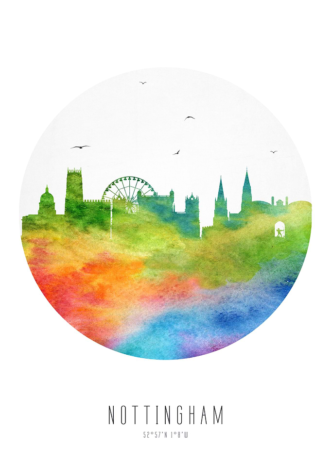 Nottingham England Skyline
